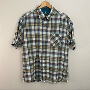 Kuhl‎ Striped Button Down Short Sleeve Colorful Top Men’s Size XL